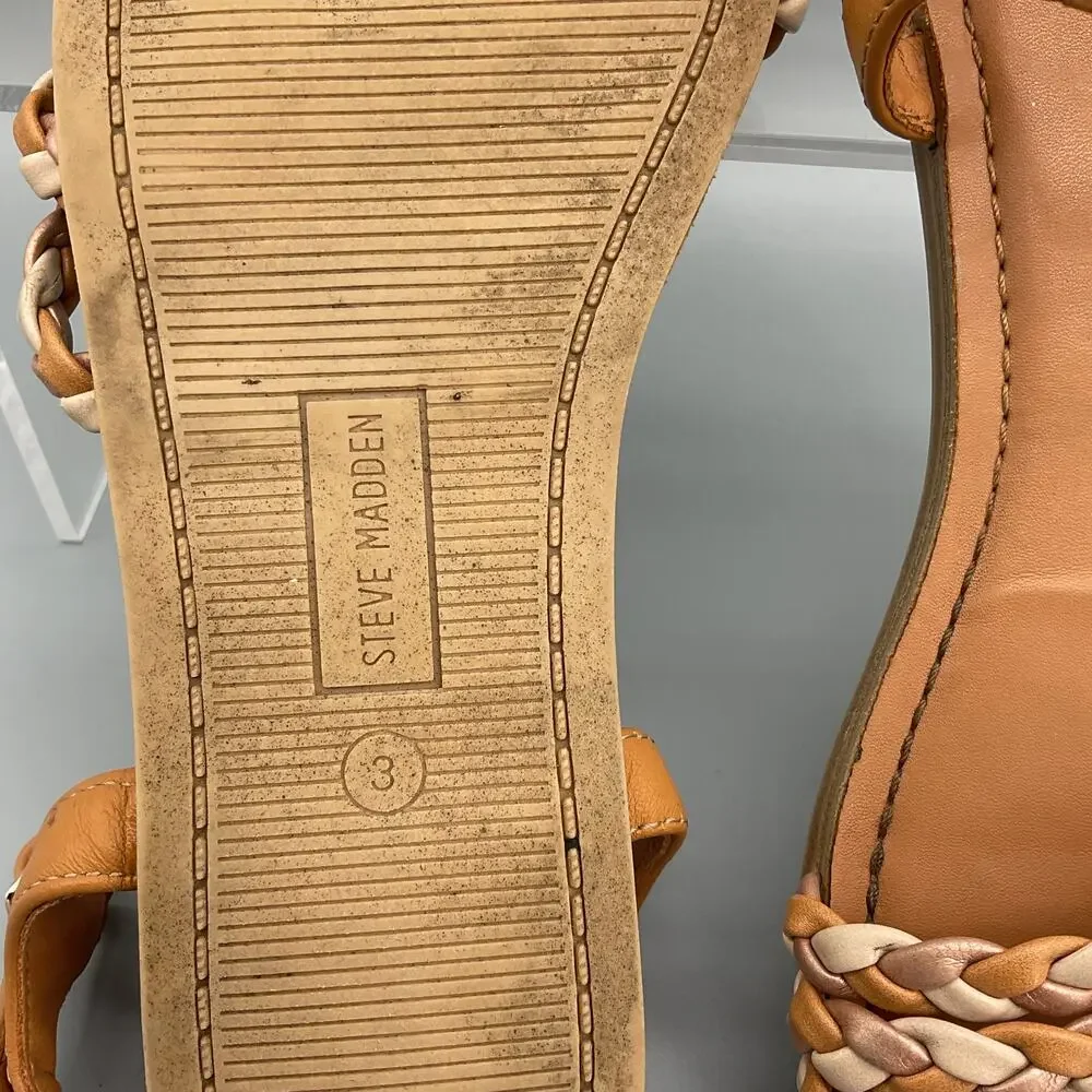 Steve Madden Girl’s Georjia Sandals Brown Size 3